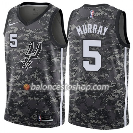 Camiseta Hombre NBA San Antonio Spurs Dejounte Murray 5 Nike City Edition Negro Swingman